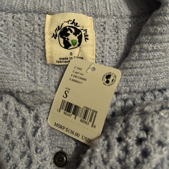 {NWT} $138 FREE PEOPLE  snowdraft pullover/peri ice - Picture 5 of 5